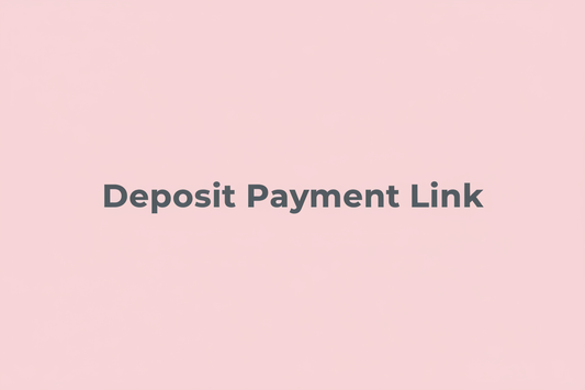 Generate an image with a pink background and display the text: "Deposit Payment Link"